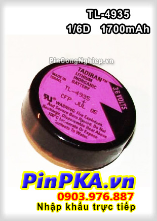 Pin Nuôi Nguồn PLC-CNC Lithium 3,6V Tadiran TL-4935 1/6D 1700mAh